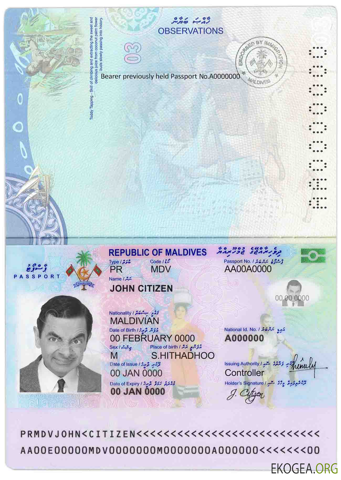 Passeport des Maldives